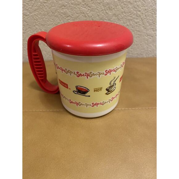 Vintage Campbells Soup Plastic Mug with Lid 12oz Microwaveable - Picture 4 of 6